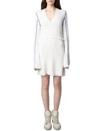 Zadig & Voltaire Woman Mini Dress Off White Size M Silk, Cotton