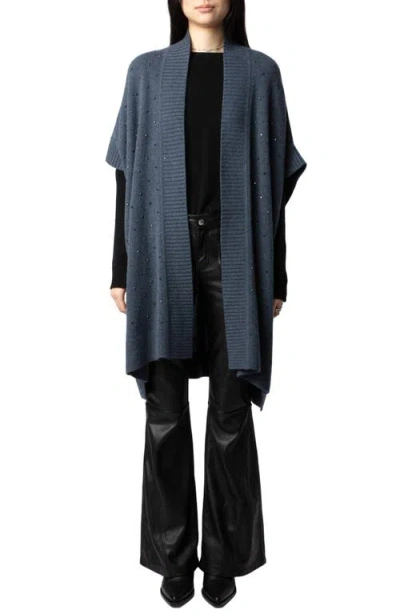 ZADIG & VOLTAIRE ZADIG & VOLTAIRE INDIANY STUDDED CASHMERE CARDIGAN