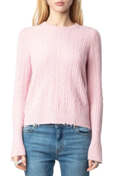 Zadig & Voltaire Jonasson Cashmere Sweater In Boudoir