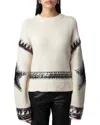 Zadig & Voltaire Sequin-embellished Cashmere Jumper In White