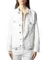 Zadig & Voltaire Kase Denim Camo Skull Slim Fit Jacket