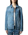 Zadig & Voltaire Kase Rock Stud Denim Jacket