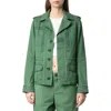 Zadig & Voltaire Womens Klimi Studded Cotton Jacket Coriander In Coriander