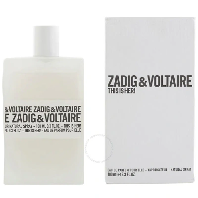 Zadig & Voltaire Zadig And Voltaire Ladies This Is Her! Edp Spray 3.4 oz (100 Ml) In Pink