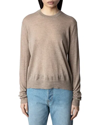 Zadig & Voltaire Woman Sweater Khaki Size M Cashmere In Beige