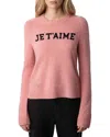 Zadig & Voltaire Lili Ws Je T'aime Cashmere Sweater