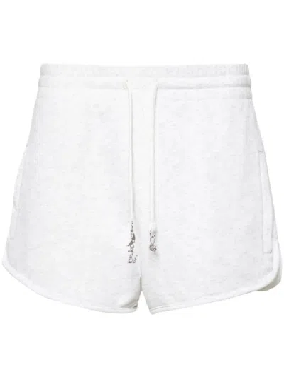 Zadig & Voltaire Logo-charm Cotton Mini Shorts In White