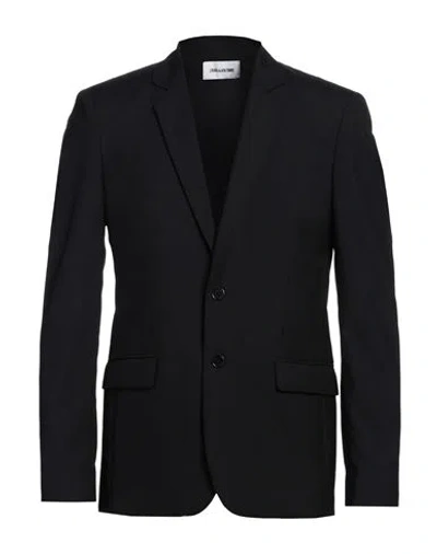Zadig & Voltaire Man Blazer Black Size 44 Wool, Polyamide