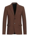 Zadig & Voltaire Man Blazer Brown Size 46 Virgin Wool In Brown
