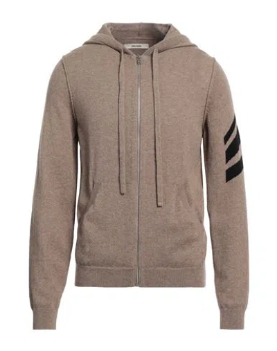 Zadig & Voltaire Man Cardigan Khaki Size Xl Cashmere In Beige