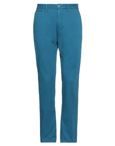 Zadig & Voltaire Man Pants Deep Teal Size 28 Cotton, Cow Leather In Green