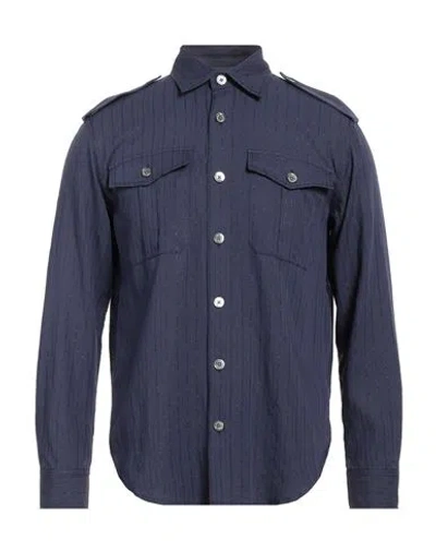 Zadig & Voltaire Woman Shirt Navy Size M Viscose, Polyamide, Metallic Fiber In Navy Blue
