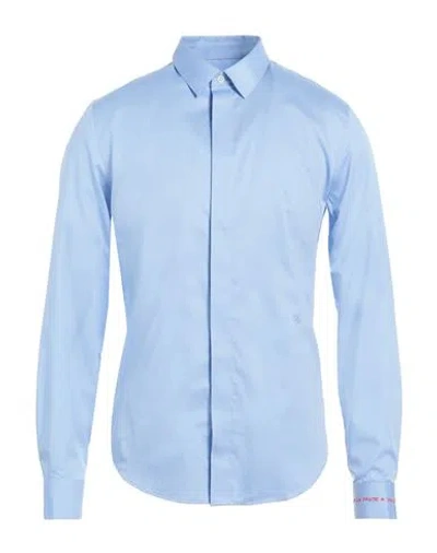 Zadig & Voltaire Man Shirt Sky Blue Size L Cotton
