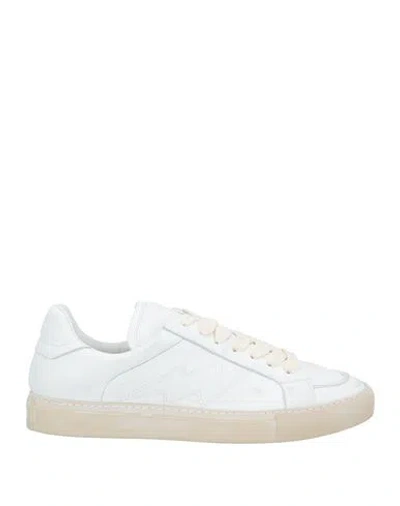 Zadig & Voltaire Man Sneakers Off White Size 9 Leather, Polyester