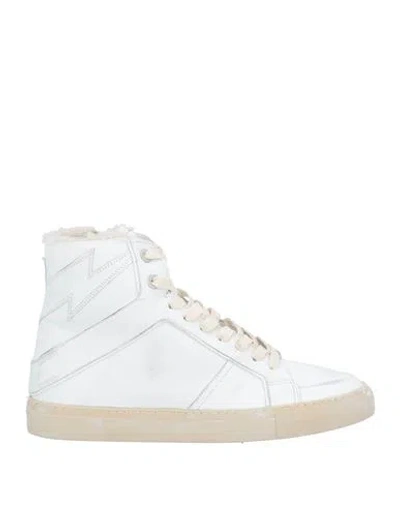 Zadig & Voltaire Man Sneakers White Size 9 Leather