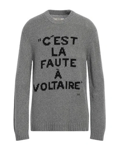 Zadig & Voltaire Man Sweater Grey Size S Merino Wool