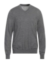 Zadig & Voltaire Man Sweater Grey Size M Merino Wool, Sheepskin In Grey