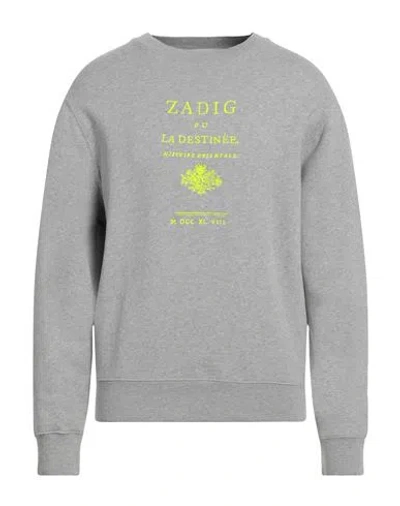 Zadig & Voltaire Man Sweatshirt Grey Size L Cotton