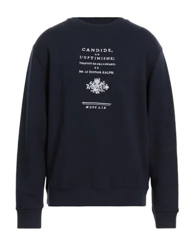 Zadig & Voltaire Man Sweatshirt Midnight Blue Size L Cotton