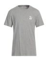 Zadig & Voltaire Man T-shirt Grey Size L Cotton In Grey