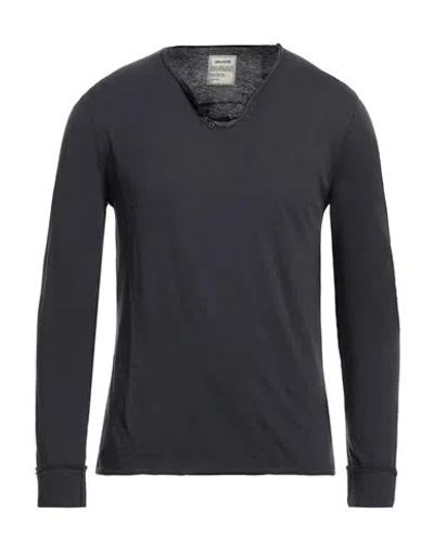 Zadig & Voltaire Man T-shirt Lead Size S Cotton In Grey