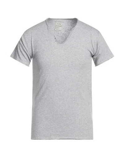 Zadig & Voltaire Man T-shirt Light Grey Size L Cotton