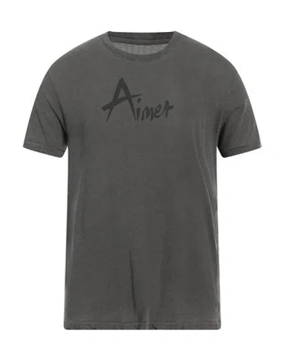 Zadig & Voltaire Man T-shirt Steel Grey Size S Cotton