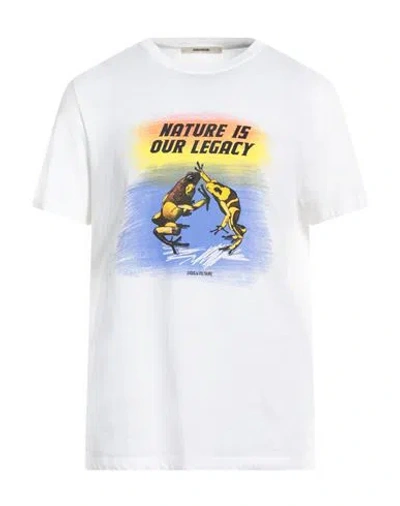 Zadig & Voltaire Man T-shirt White Size M Cotton