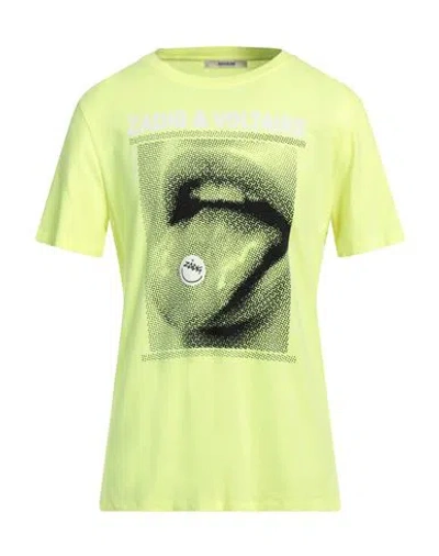 Zadig & Voltaire Man T-shirt Yellow Size M Cotton