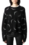 Zadig & Voltaire Markus Strass Wings Jumper In Noir