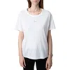 Zadig & Voltaire Mar Rhinestone Wings Tee In 101 Blanc