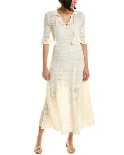 Zadig & Voltaire Memphis Pointelle-knit Maxi Dress In White