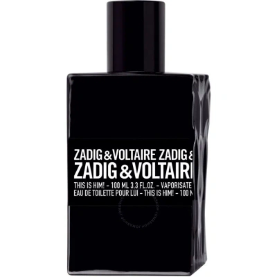 Zadig & Voltaire Men's This Is Him! Edt 3.4 oz (tester) Fragrances 3423474896264 In Black