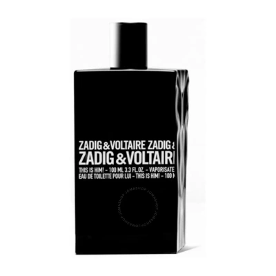 Zadig & Voltaire Zadig And Voltaire Men's This Is Him Edt Spray 3.4 oz Fragrances 3423474896257 In Black