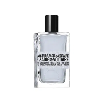 Zadig & Voltaire Men's This Is Him! Vibes Of Freedom Edt 3.4 oz (tester) Fragrances 3423222048372 In White