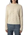 Zadig & Voltaire Morley Embellished Cable-knit Sweater
