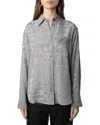 Zadig & Voltaire Morning Jacquard Manifesto Silk Shirt
