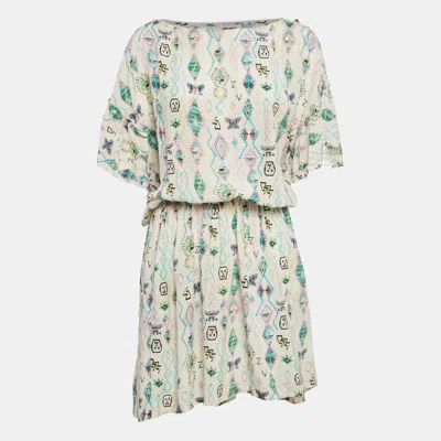Pre-owned Zadig & Voltaire Zadig And Voltaire Multicolor Printed Roxana Kilm Mini Dress L