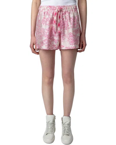 Zadig & Voltaire Paxi Jacquard Shorts In Pink