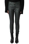 Zadig & Voltaire Phlame Froisse Leather Pant In Peaks
