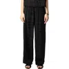 Zadig & Voltaire Pin Manifesto Silk Trousers In Black