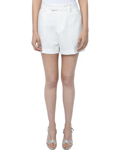 Zadig & Voltaire Please Strass Wings Short In White