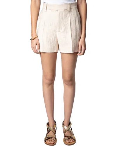 Zadig & Voltaire Please Tailleur Linen-blend Short In White