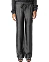Zadig & Voltaire Pomy Patterned-jacquard Flared Trousers In Grey