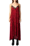 Zadig & Voltaire Risty Soft Wild Voltaire Dress In Red