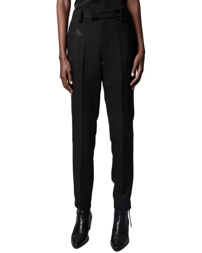 Zadig & Voltaire Prune Strass Star Pants In Black