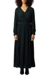 Zadig & Voltaire Rabella Leopard Maxi Dress In Peaks