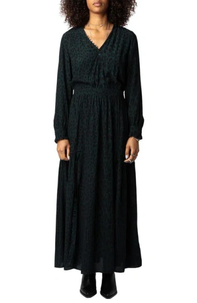 Zadig & Voltaire Rabella Leopard Maxi Dress In Peaks
