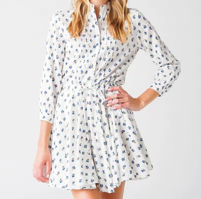 Pre-owned Zadig & Voltaire Ranil Dobby Light Flower Dress / Wkca0402f In White