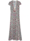 Zadig & Voltaire Womens Mist Ravish Graphic-print Woven Maxi Dress In 428 Mist